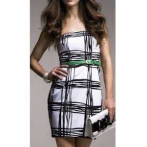 Express Design Studio B&W Strapless 8 Dress